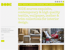 Tablet Screenshot of bode.com.sg